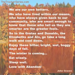 John Graves on Enjoying the Fall